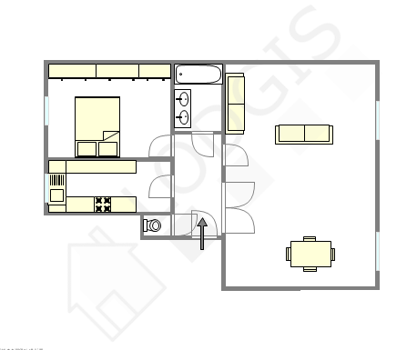 Квартира Париж 14° - Интерактивный план