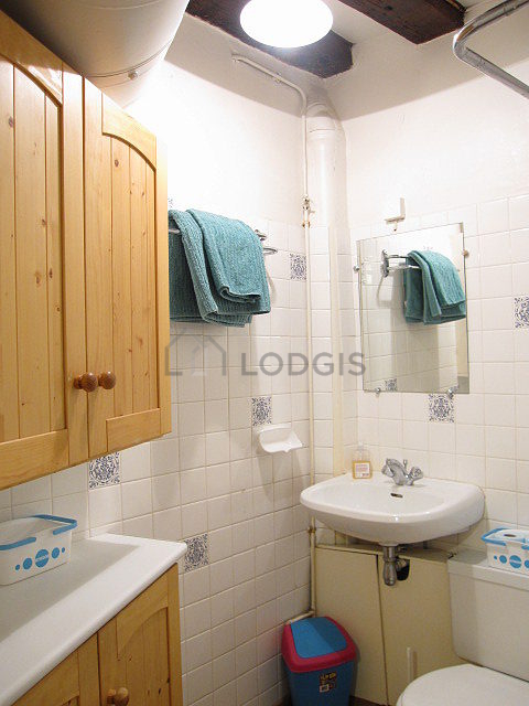 Bathroom with tile floor