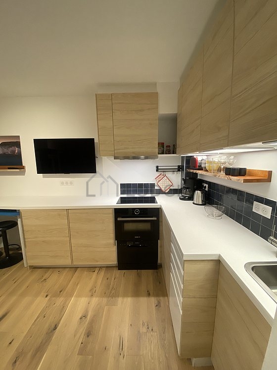 Kitchen equipped with crockery