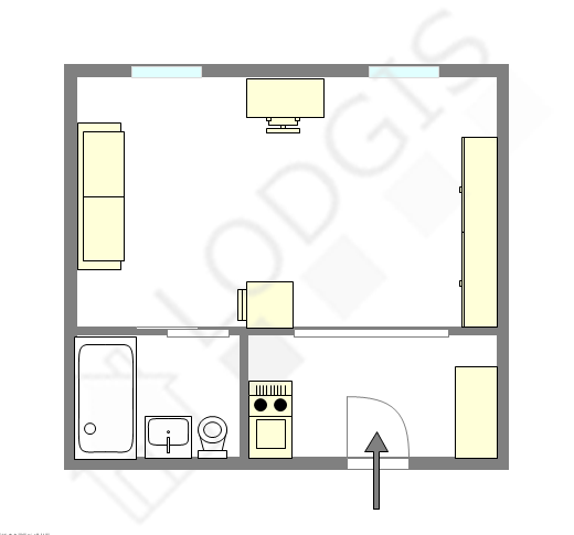 Квартира Париж 3° - Интерактивный план