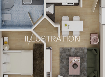 Orleans 1 спальня Квартира