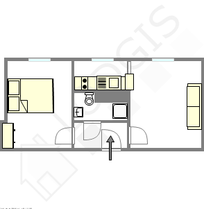Apartment Paris 15° - Interactive plan