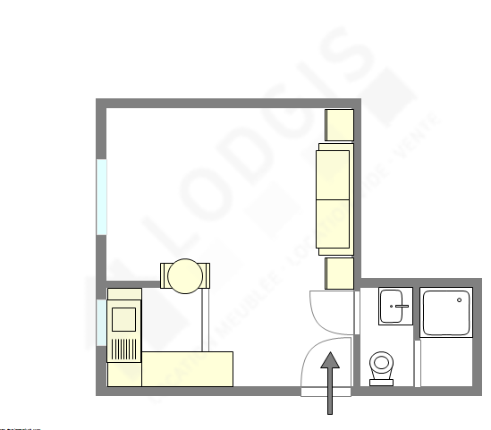 Appartement Paris 17° - Plan interactif