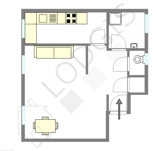 Квартира Париж 11° - Интерактивный план