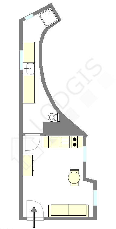 Appartement Paris 9° - Plan interactif
