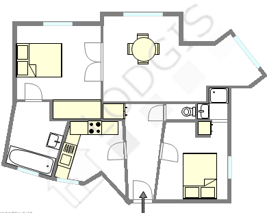 Apartment Paris 15° - Interactive plan