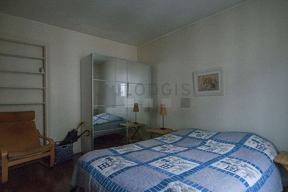 Bedroom with double-glazed windows facing the courtyard