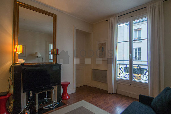Living room with wooden floor