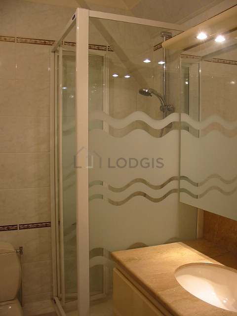 Bathroom equipped with cupboard
