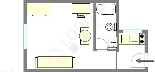 Квартира Париж 14° - Интерактивный план