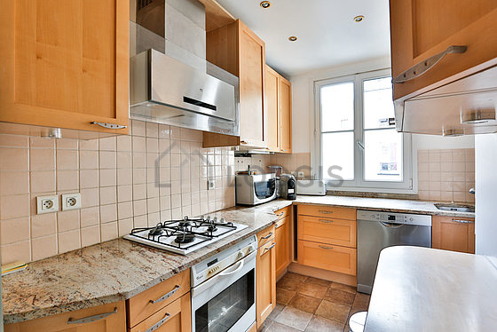 Beautiful kitchen with tile floor