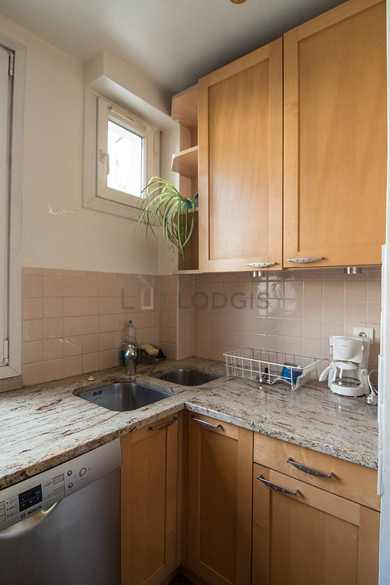 Kitchen equipped with crockery