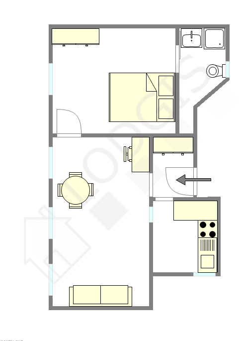 Apartamento París 11° - Plano interactivo