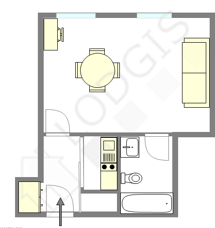 Квартира Париж 14° - Интерактивный план