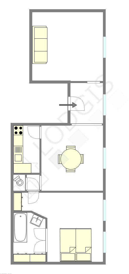 Apartment Paris 16° - Interactive plan