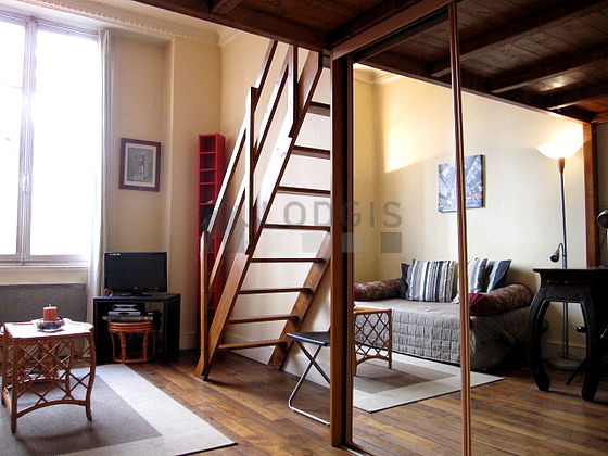 Living room with wooden floor