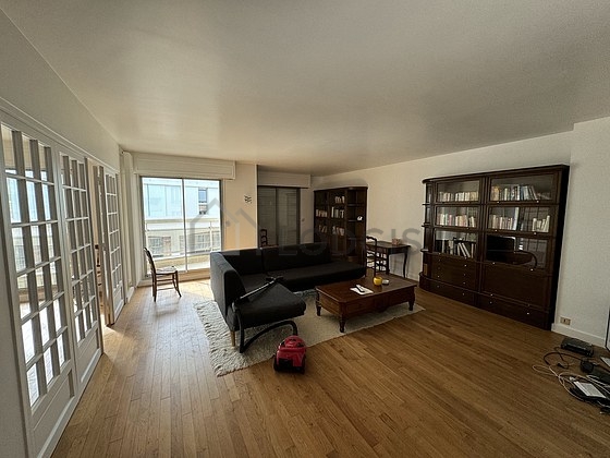 Living room with wooden floor