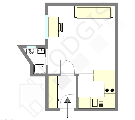 Apartment Paris 18° - Interactive plan