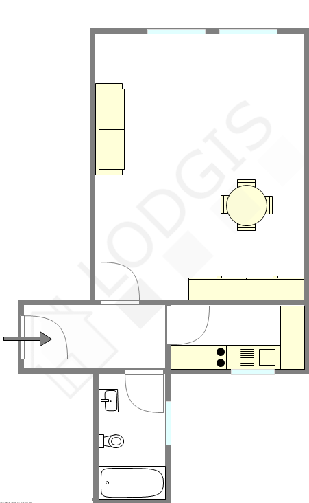 Apartment Paris 8° - Interactive plan