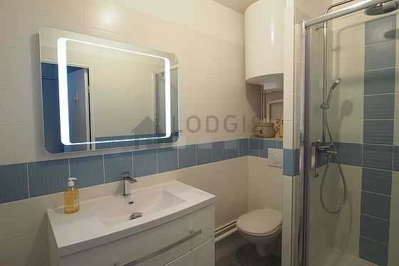 Bathroom with tile floor