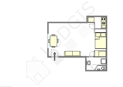 Appartement Paris 4° - Plan interactif