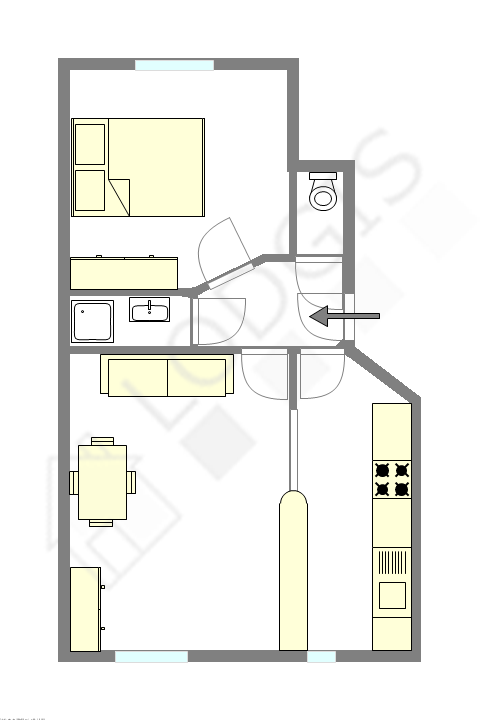 Appartement Paris 17° - Plan interactif