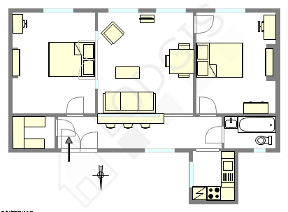 Apartment Paris 3° - Interactive plan
