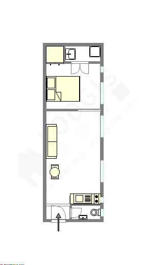 Wohnung Paris 1° - Interaktiven Plan