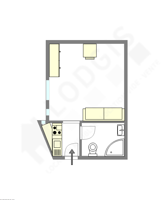 Квартира Париж 6° - Интерактивный план