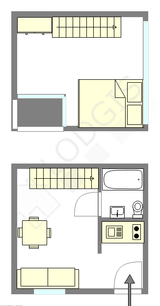 Дуплекс Париж 3° - Интерактивный план