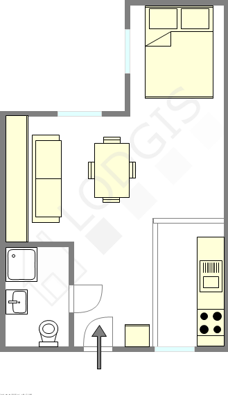 Квартира Париж 2° - Интерактивный план