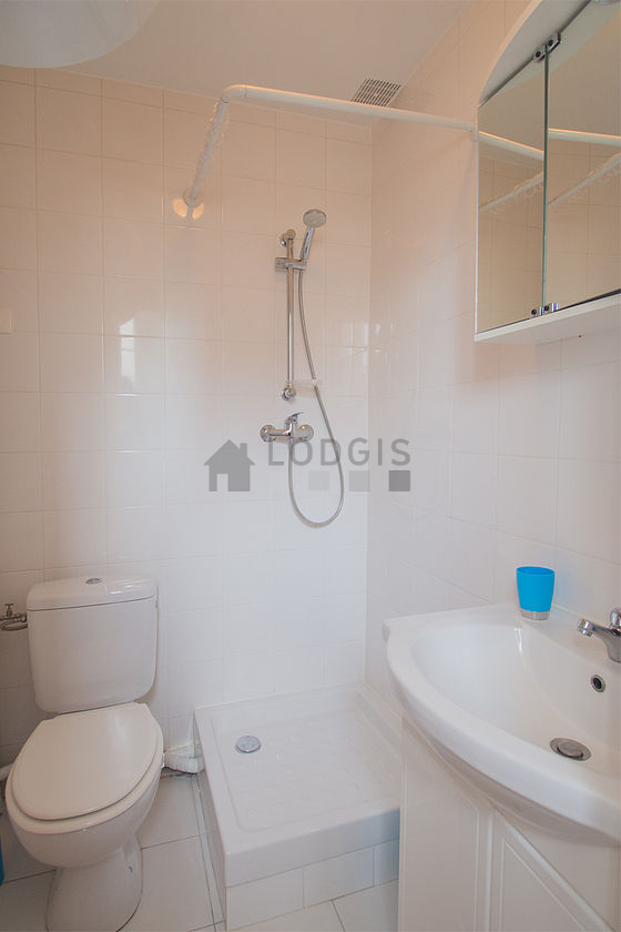 Bathroom with tile floor