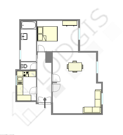 Apartment Paris 5° - Interactive plan