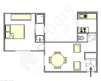 Квартира Париж 6° - Интерактивный план