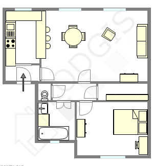 Apartamento Asnières-Sur-Seine - Plano interativo