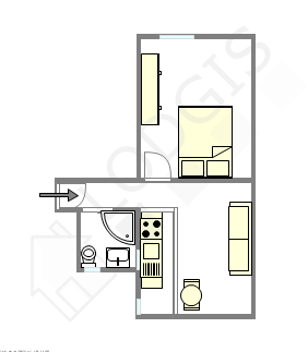 Apartment Paris 11° - Interactive plan