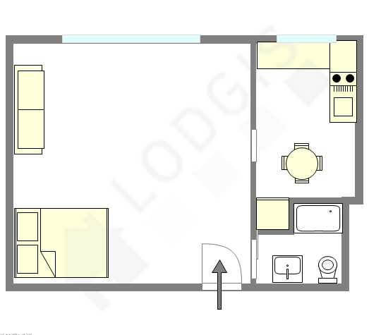 Apartamento Paris 18° - Plano interativo