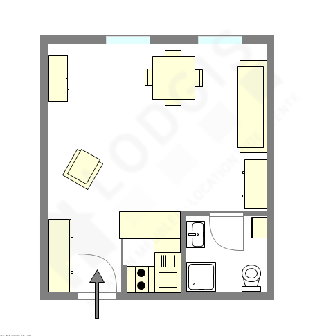 Apartamento Paris 11° - Plano interativo