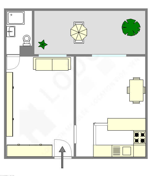 Квартира Париж 17° - Интерактивный план