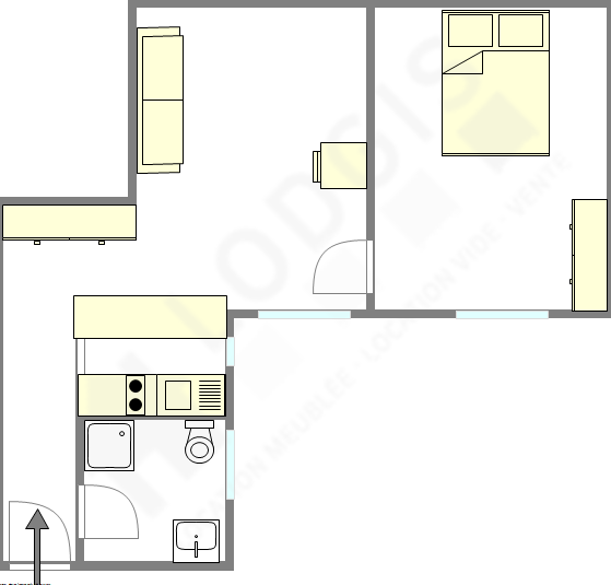 Appartement Paris 15° - Plan interactif