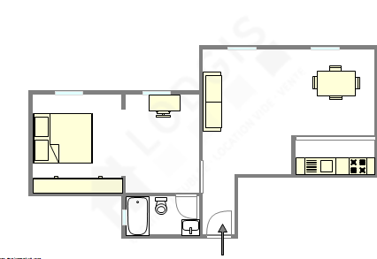 Квартира Париж 15° - Интерактивный план
