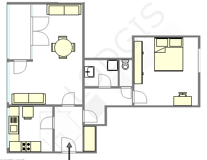 Apartment Paris 12° - Interactive plan