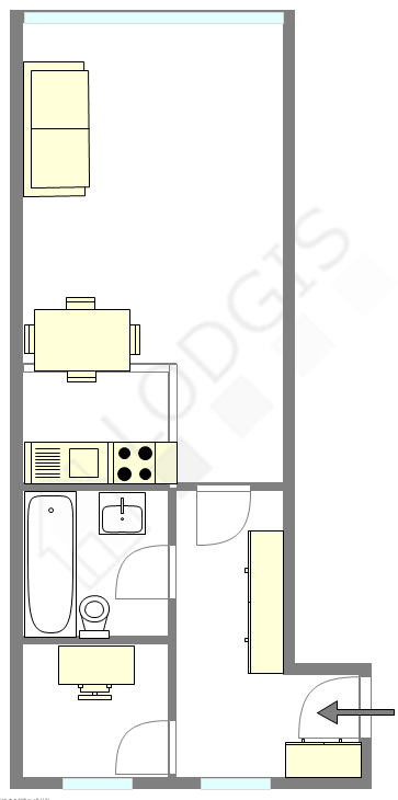 Квартира Париж 15° - Интерактивный план
