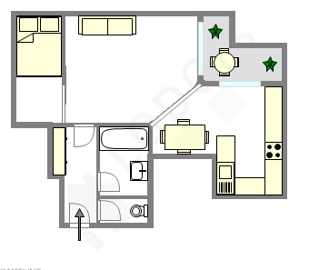 Appartement Paris 11° - Plan interactif
