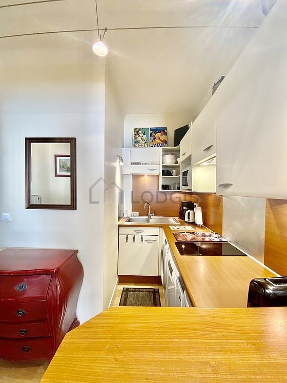 Kitchen equipped with crockery