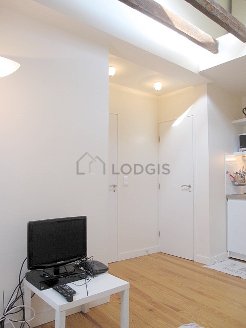 Living room with wooden floor