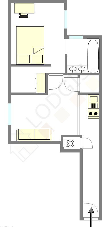 Apartment Paris 13° - Interactive plan