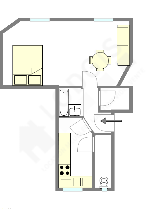 Appartamento Parigi 18° - Piantina interattiva