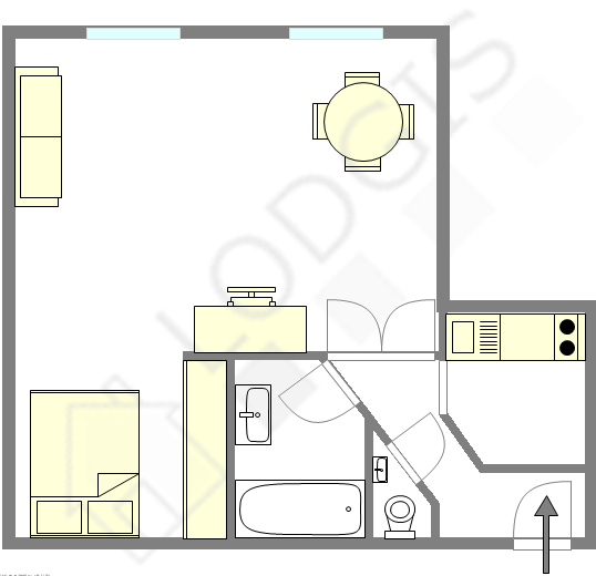 Квартира Париж 11° - Интерактивный план