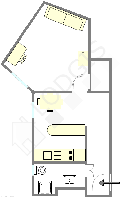 Appartement Paris 9° - Plan interactif